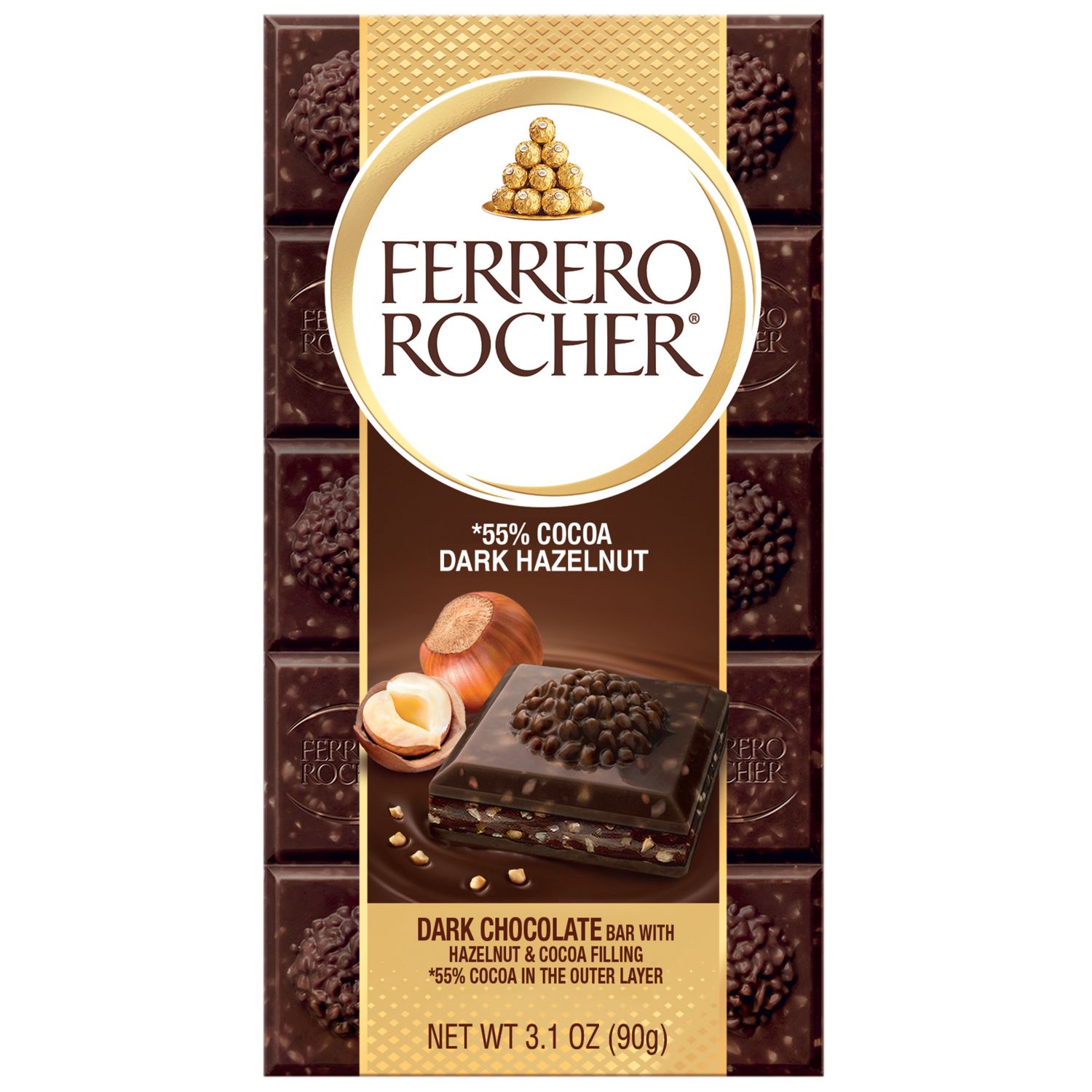 Ferrero Rocher, Dark Hazelnut Bar, 3.1 oz