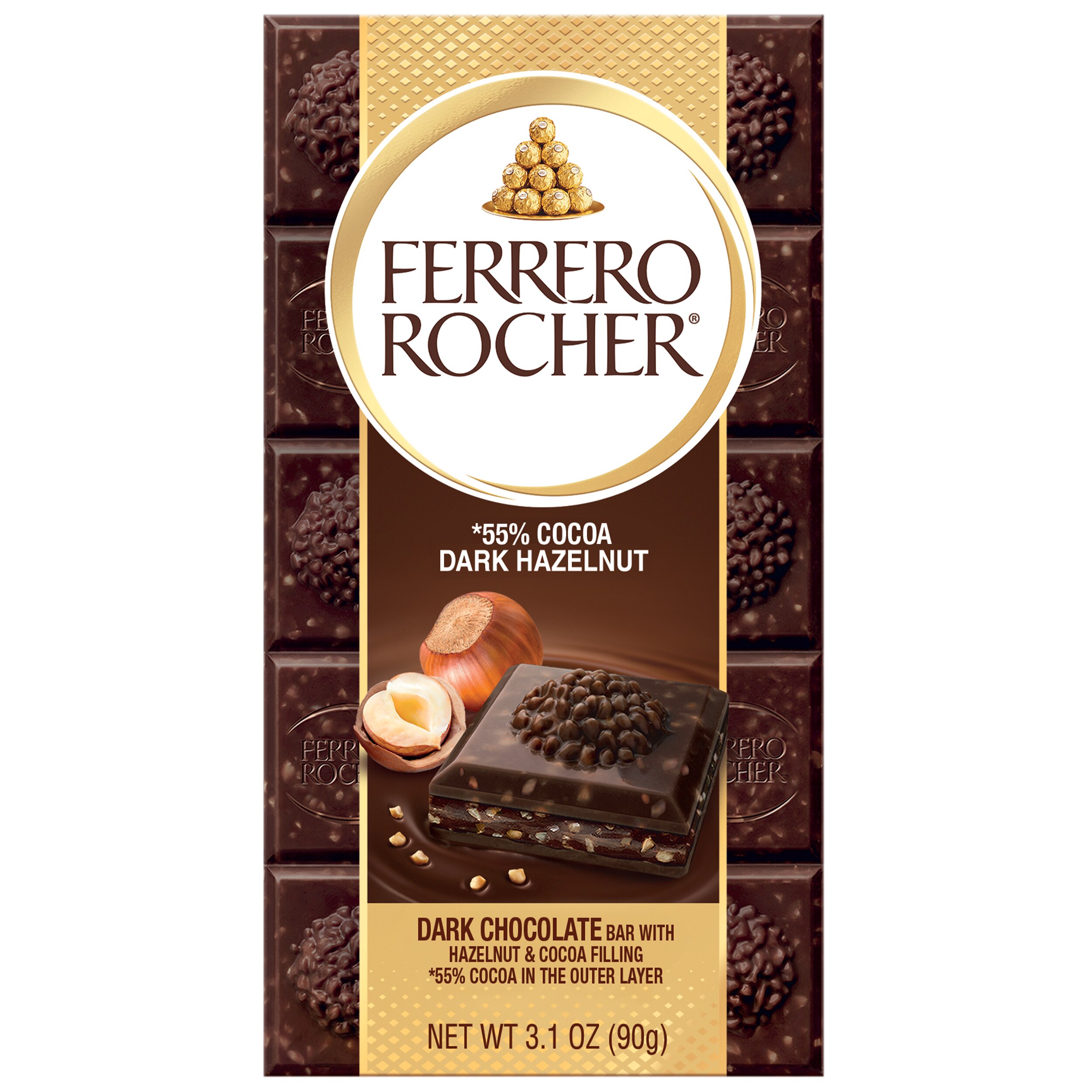 Ferrero Rocher, Dark Hazelnut Bar, 3.1 oz