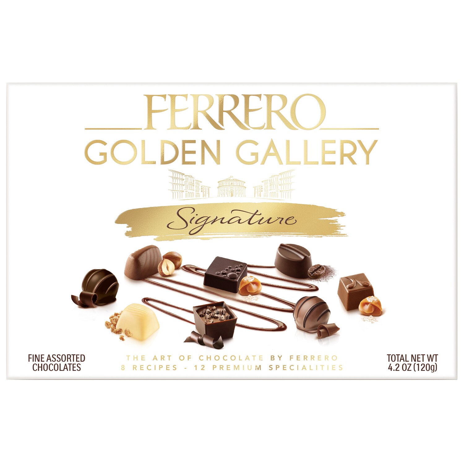 Ferrero Golden Gallery Signature - Bombones finos de chocolate surtidos, 4.2 oz, 12 u.
