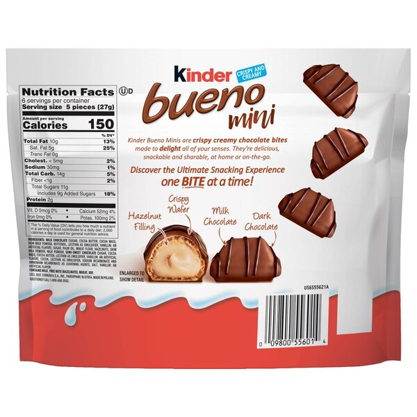 Kinder Bueno Mini Share Size Pack, 5.7 oz