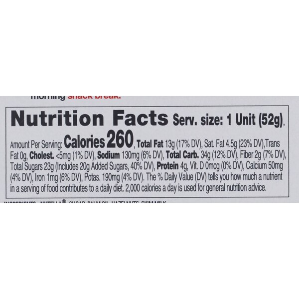 Nutella & Go Hazelnut Spread + Breadsticks, 1.8 oz