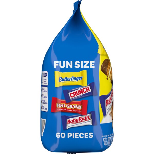 Butterfinger, Crunch, 100 Grand and Baby Ruth Assorted Fun Size Candy, 37.2 oz