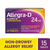 Allegra-D Pseudoephedrine 24-Hour Non-Drowsy Allergy & Congestion Relief Tablets, thumbnail image 1 of 7