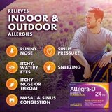 Allegra-D Pseudoephedrine 24-Hour Non-Drowsy Allergy & Congestion Relief Tablets, thumbnail image 2 of 7