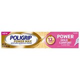 Poligrip Power Max Denture Adhesive Cream, Flavor Free, 2.2 OZ, thumbnail image 1 of 3