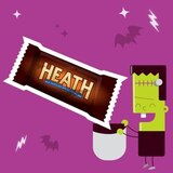 HEATH Milk Chocolate English Toffee Snack Size Halloween Candy Bars, 11.5 OZ, thumbnail image 3 of 8
