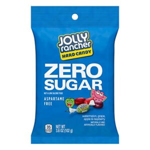 Jolly Rancher Zero Sugar Assorted Fruit Flavored Hard Candy Bag, 3.6 oz