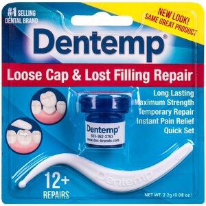 Dentemp Loose Cap & Lost Filling Repair Set, 12+ Repairs