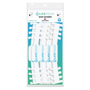 LifeToGo Ear Savers - Sujetadores para mascarilla, 10 u., paquetes de 77