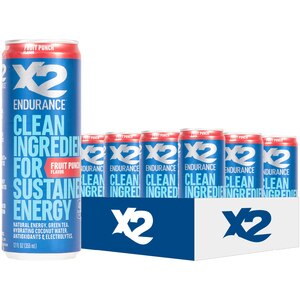 X2 ENDURANCE Fruit Punch Clean Energy Drink, 12 oz