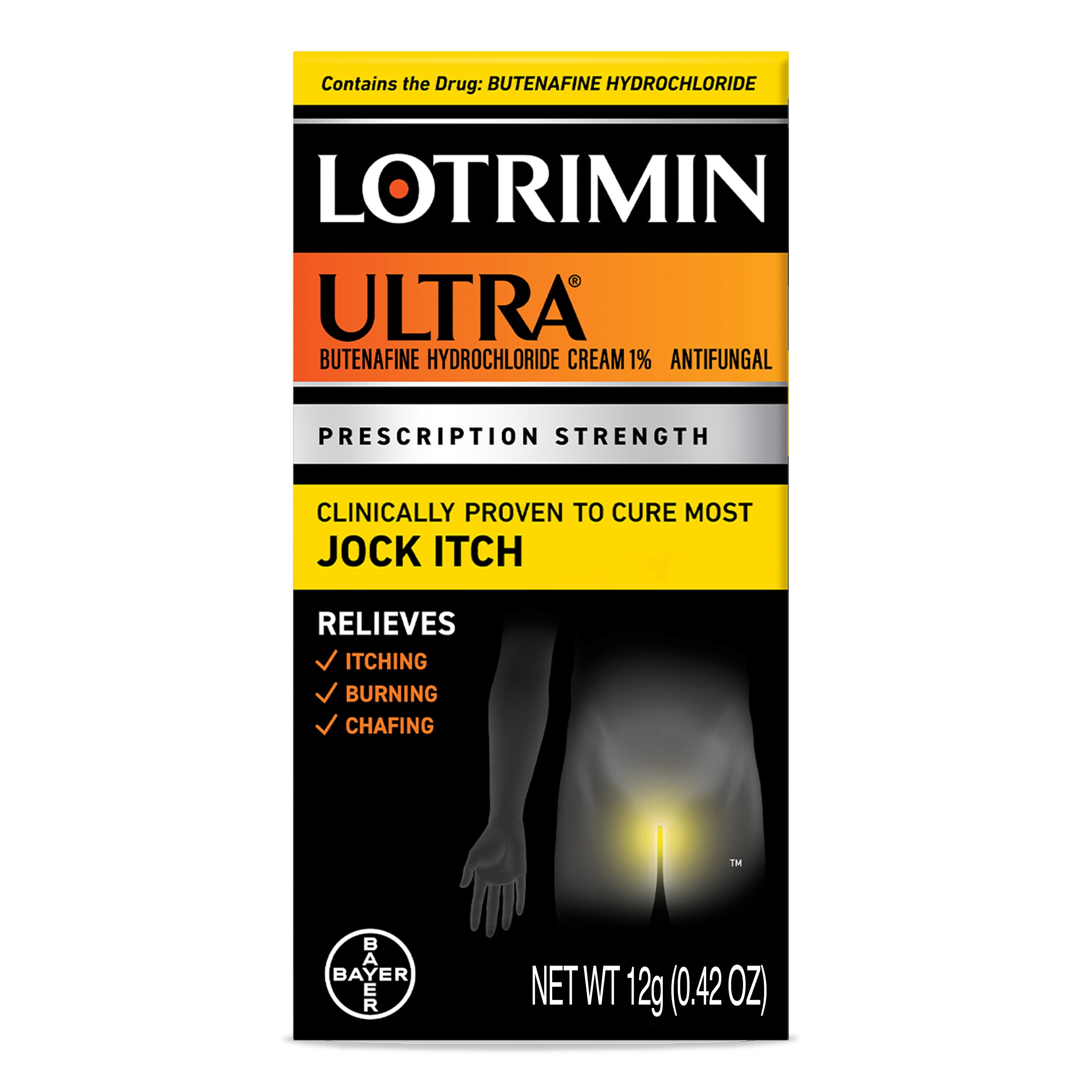 Lotrimin Ultra Extra Strength Jock Itch Treatment Cream, 0.42 oz Tube