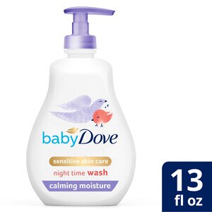 Baby Dove Sensitive Skin Care Hypoallergenic and Tear-Free, Washes Away Bacteria Calming Moisture Wash For Bath Wash, 13 oz