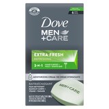 Dove Men+Care Extra Fresh 3-in-1 Bar Soap, 3.75 oz, thumbnail image 1 of 8
