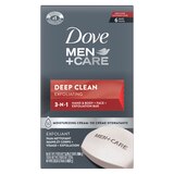 Dove Men+Care, Skin Nourishing, Deep Clean Body Soap and Face Bar More Moisturizing Than Bar Soap, 3.75 OZ, 6 Bars, thumbnail image 1 of 4