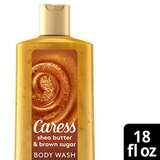 Caress Shea Butter & Brown Sugar Exfoliating Body Wash, 18 OZ, thumbnail image 3 of 5