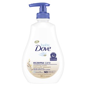 Baby Dove Washes Away Bacteria, No Artificial Perfume or Color, Paraben Free, Phthalate Free Eczema Care Soothing Wash To Soothe Delicate Baby Skin, 13 oz