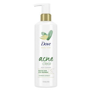 Dove Body Love Acne Clear Body Cleanser with Salicylic Acid and Bamboo Extract, 17.5 OZ