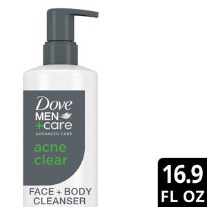 Dove Men+Care Advanced Care Acne Clear Face + Body Cleanser, 16.9 Oz , CVS