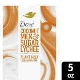 Dove Plant-Based Beauty Bar Soap, Smooth Operator, Coconut Milk & Sugar Lychee, 5 OZ, thumbnail image 2 of 5