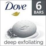 Dove Deep Exfoliating Beauty Bar Soap, 3.75 OZ, 6 Bars, thumbnail image 2 of 5