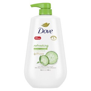 Dove go fresh - Gel de baño con dispensador, Cucumber and Green Tea, 34 oz