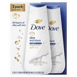 Dove Deep Moisture Body Wash 20 OZ, Twin Pack, thumbnail image 1 of 8