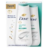 Dove Sensitive Skin Body Wash, 20 OZ, Twin Pack, thumbnail image 1 of 8