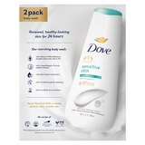 Dove Sensitive Skin Body Wash, 20 OZ, Twin Pack, thumbnail image 2 of 8