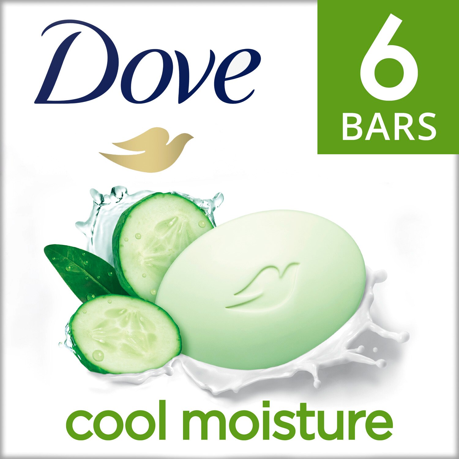 Dove More Moisturizing Than Bar Soap Cucumber And Green Tea Beauty Bar For Softer Skin, 3.75 OZ, 6 Bars , CVS