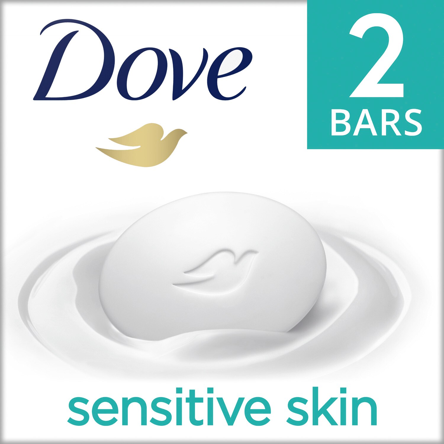 Dove Skin Nourishing Sensitive Skin Beauty Bar More Moisturizing Than Bar Soap, 3.75 OZ, 2 Bar , CVS