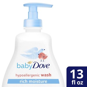 Baby Dove Tip to Toe Baby Dove Sensitive Skin Care Hypoallergenic and Tear-Free Rich Moisture Baby Wash For Baby Bath Time, 13 OZMoisture Wash, 13 OZ