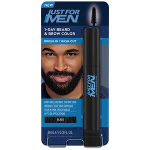Just For Men 1-Day Beard & Brow Color, Black - 0.3 Oz , CVS