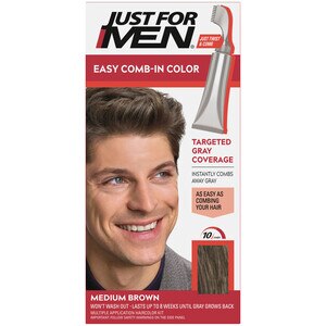 Just For Men Easy Comb-In Color Targeted Gray Coverage Hair Color, Medium Brown , CVS
