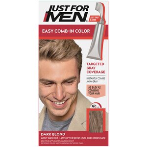 Just For Men Easy Comb-In Color Targeted Gray Coverage Hair Color, Dark Blond - 1 , CVS