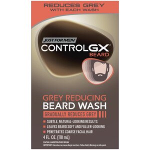 Just For Men Control GX - Gel de limpieza para barba, reductor de canas, 4 oz líq.