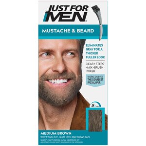 Just For Men Mustache & Beard Coloring, Medium Brown - 1 Oz , CVS