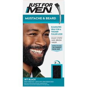 Just For Men Mustache & Beard Coloring, Jet Black - 1 Oz , CVS