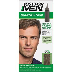 Just For Men Shampoo-In Color, Medium Brown - 1 Oz , CVS