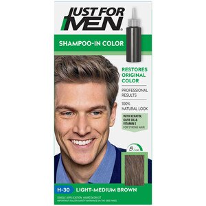 Just For Men Shampoo-In Color, Light-Medium Brown - 1 Oz , CVS