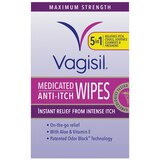 Vagisil Anti-Itch Medicated Wipes, Maximum Strength, thumbnail image 1 of 5