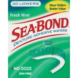 Sea Bond Lower Denture Adhesive Wafers, Zinc-Free, Fresh Mint, thumbnail image 1 of 1
