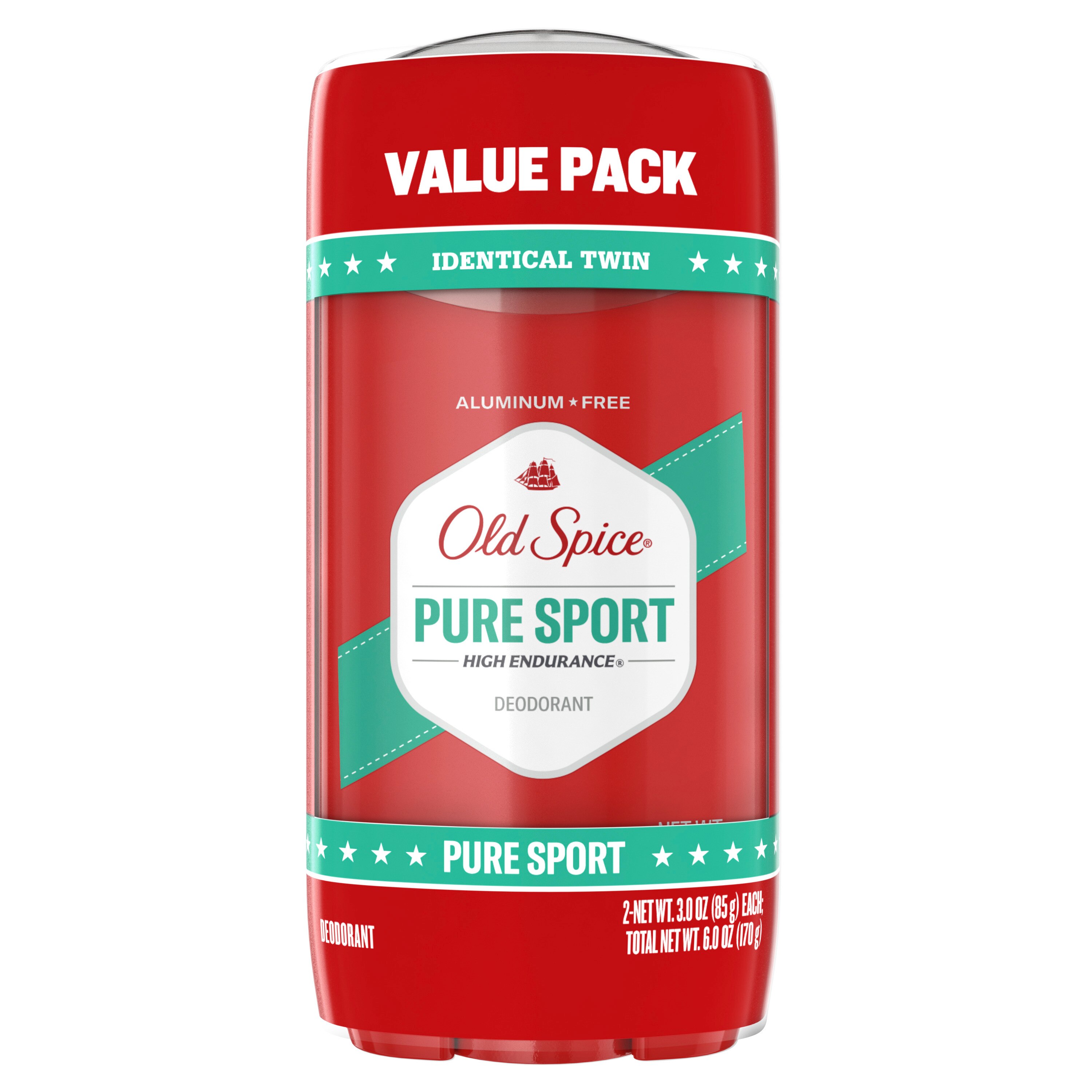 Old Spice High Endurance Aluminum Free 48-Hour Deodorant Stick, Pure Sport, 3 OZ, 2 Pack , CVS