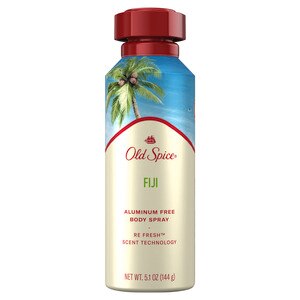 Old Spice Aluminum Free Body Spray for Men, Fiji, 5.1 OZ