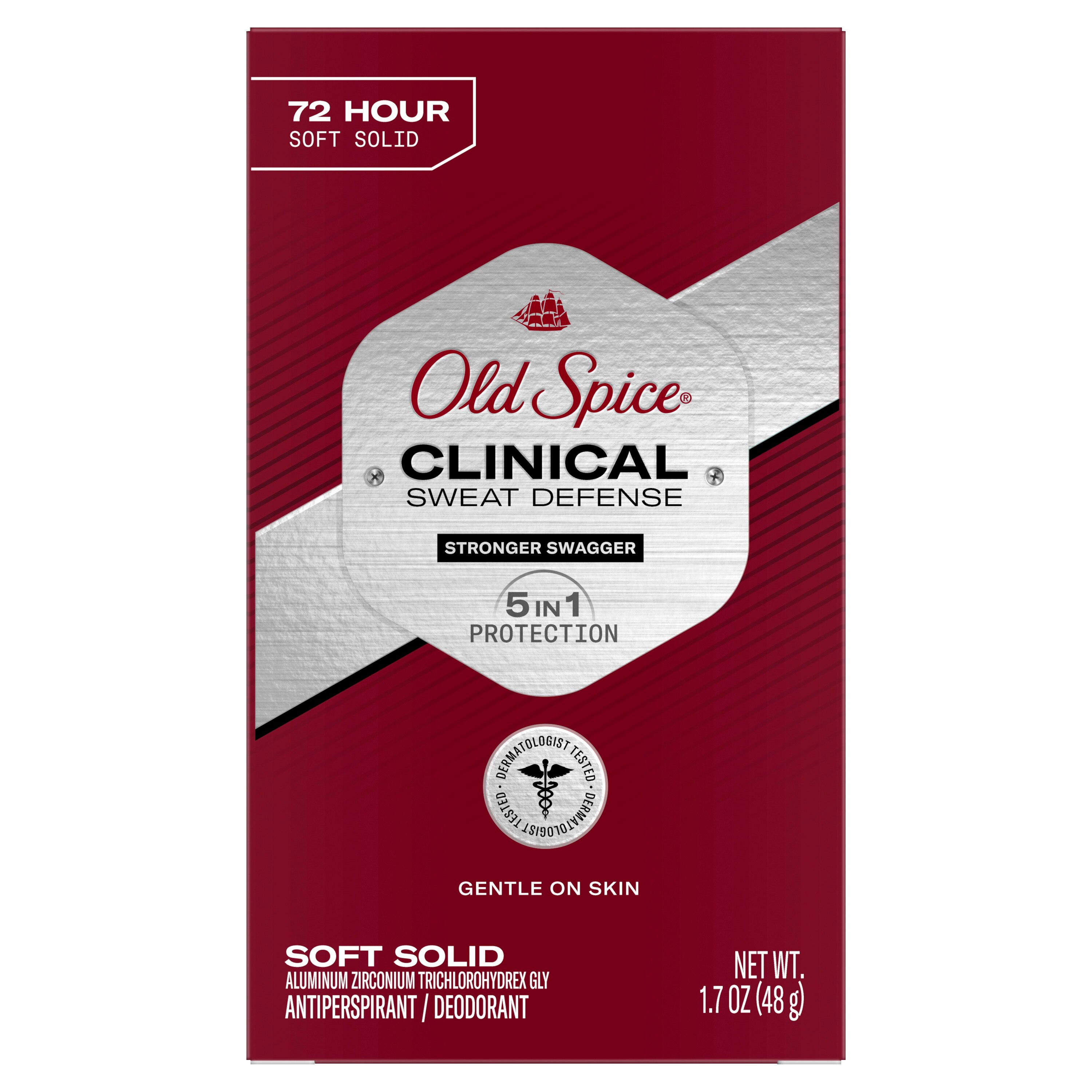 Old Spice Clinical Sweat Defense Anti-Perspirant Deodorant For Men, 72 Hour, Stronger Swagger, 1.7 Oz , CVS