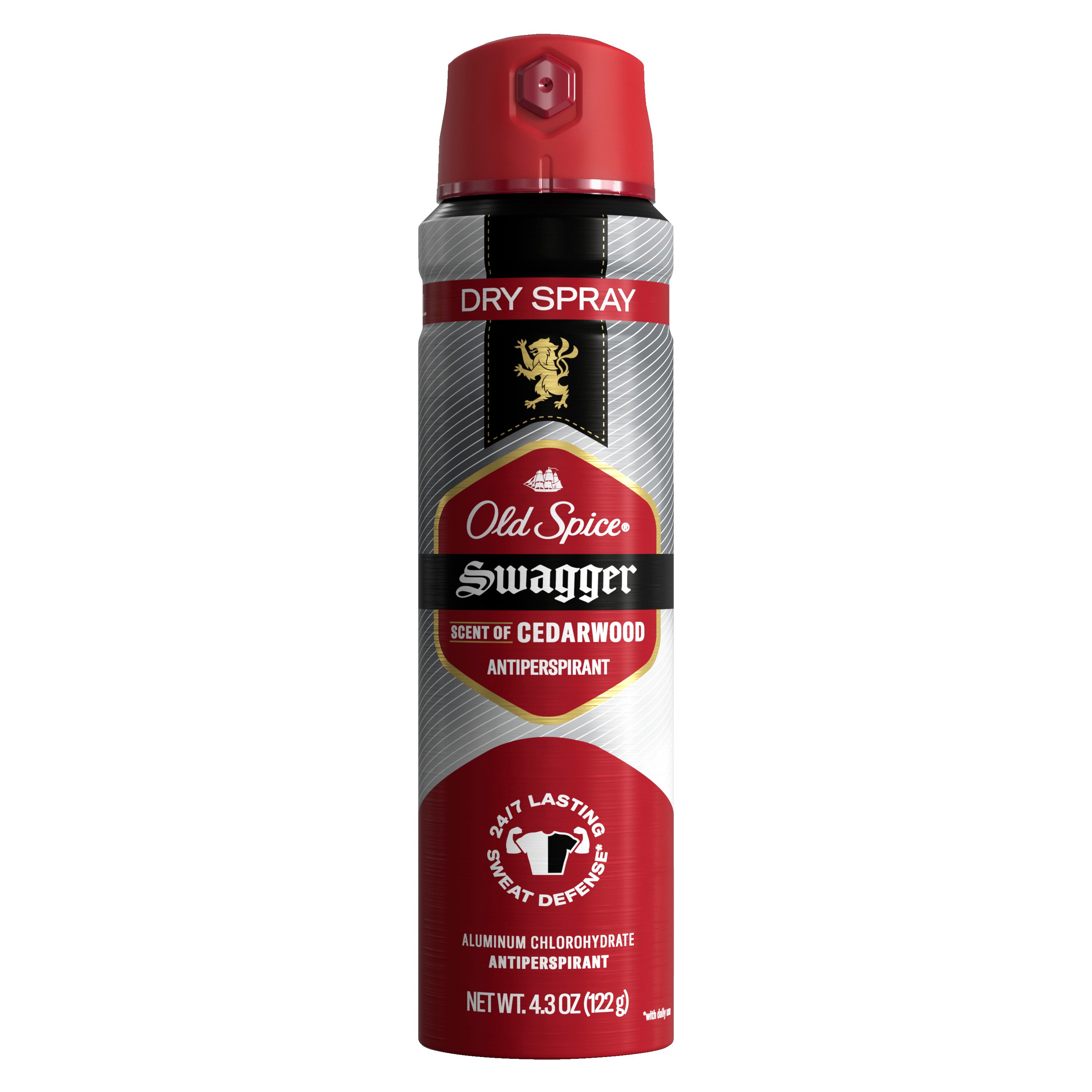 Old Spice Swagger 24-Hour Antiperspirant Dry Spray, Cedarwood, 4.3 Oz , CVS
