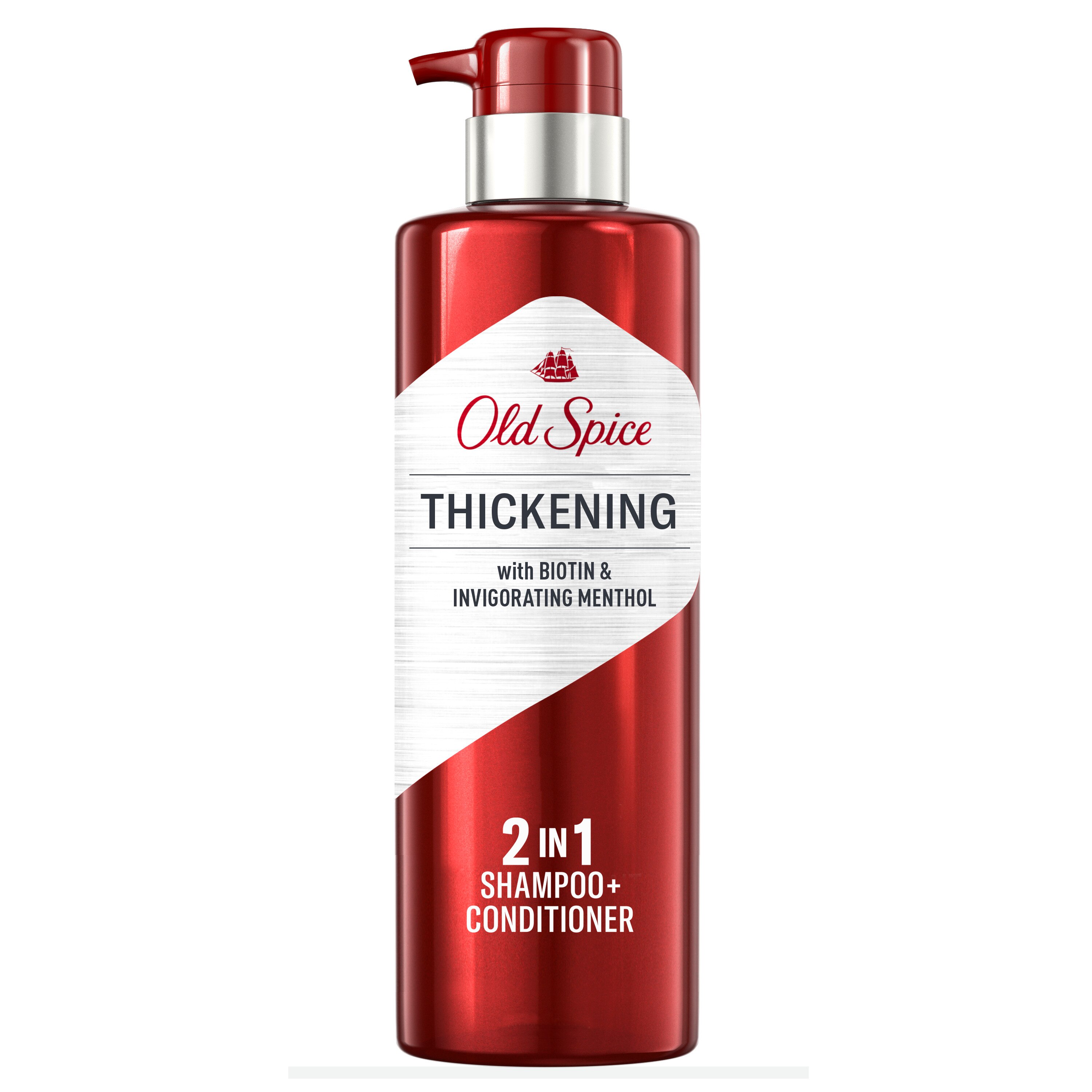 Old Spice Thickening 2 in 1 Men's Shampoo and Conditioner with Biotin, 17.9 OZ