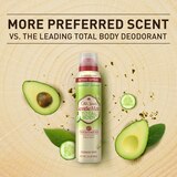 Old Spice Total Body Deodorant Aluminum Free Spray, Cucumber Avocado, 3 OZ, thumbnail image 3 of 9