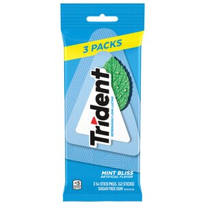 Trident Sugar Free Gum 3 Pack