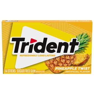 Trident Pineapple Twist Sugar Free Gum, 14 ct
