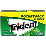 Trident Spearmint Sugar Free Gum Pocket Pack, 28 ct, thumbnail image 1 of 4